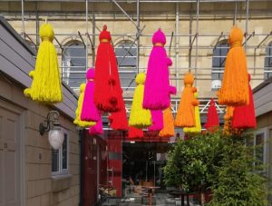 Neon coloured giant tasseld